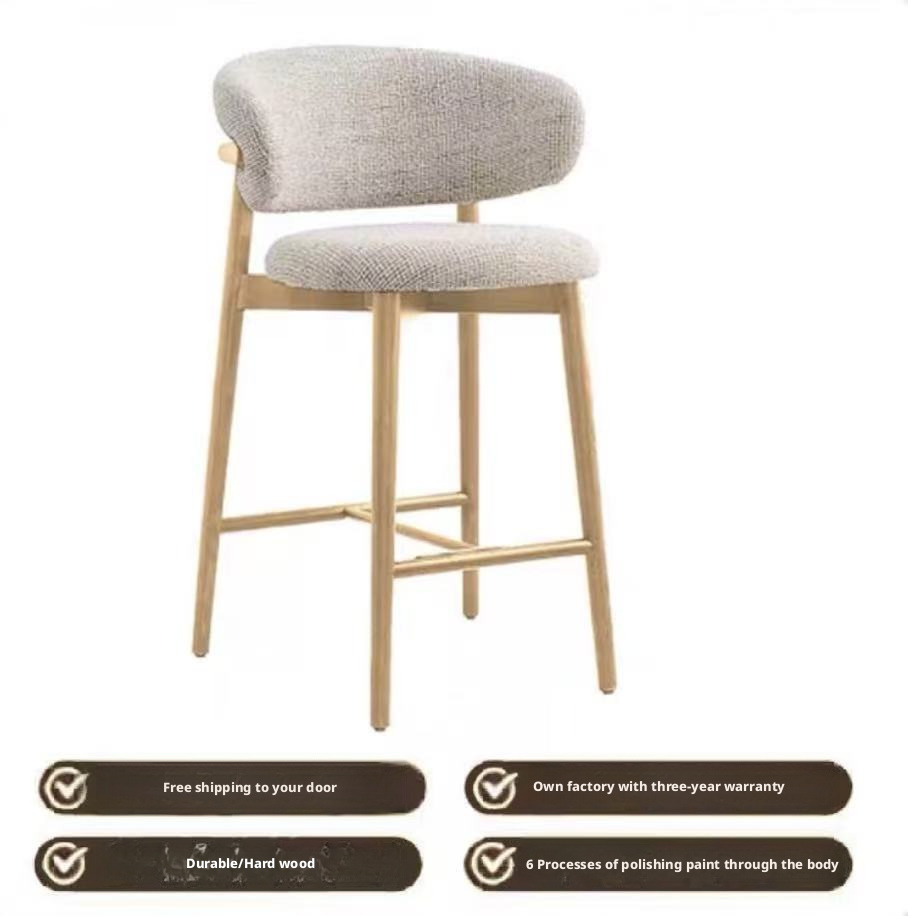 Solid Wood Bar Stool (Ash Wood)