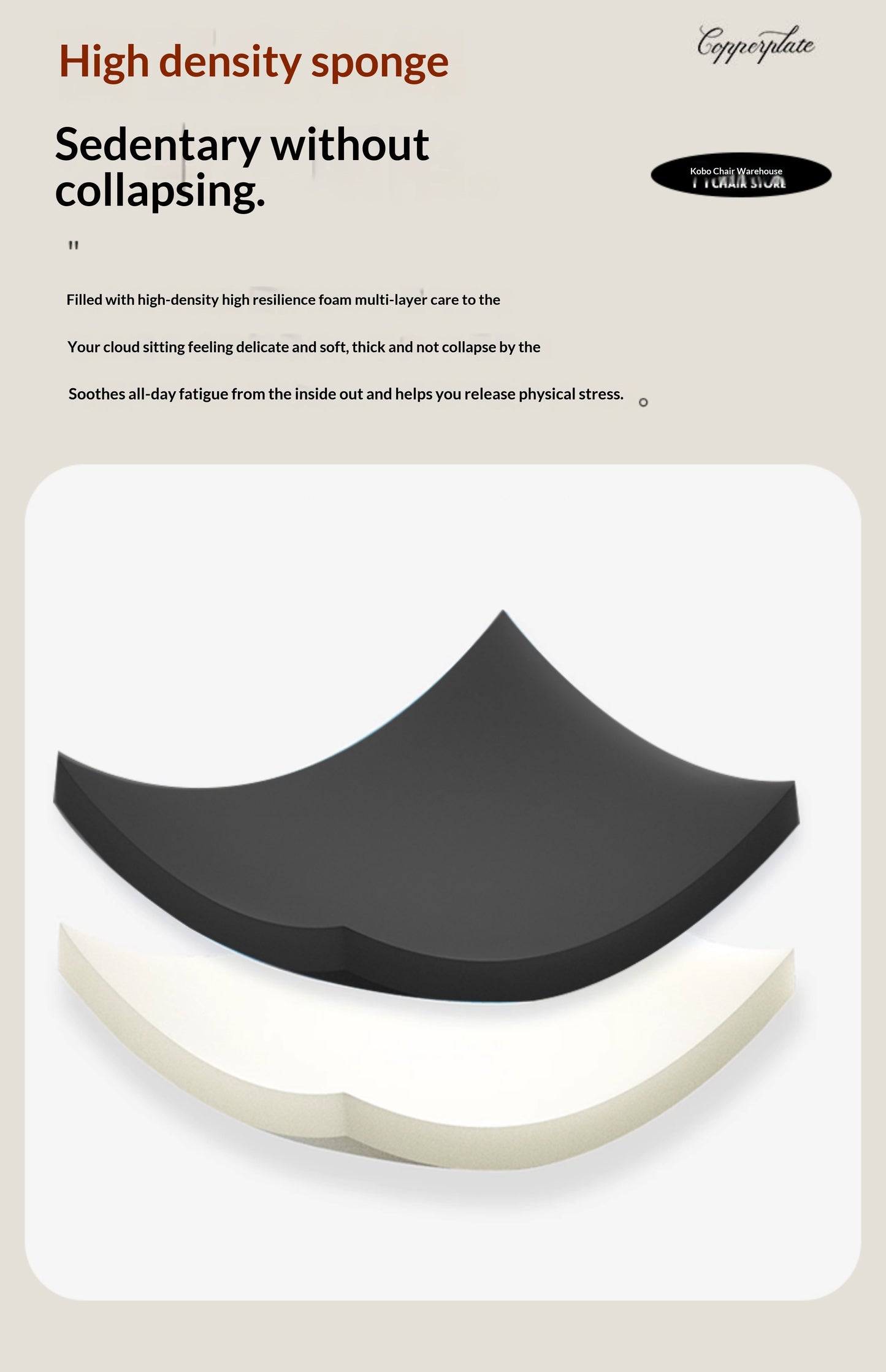 Medium walnut color simple home solid wood upholstery designer high-end restaurant makeup stool backless small apartment