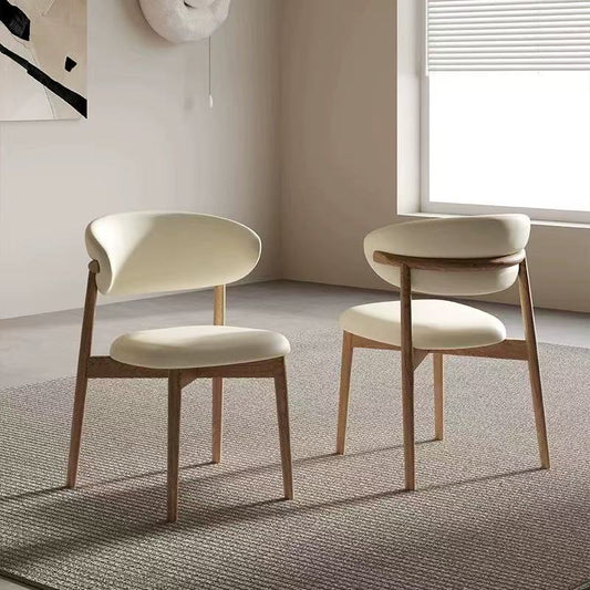 White Minimalist Style dining chairs