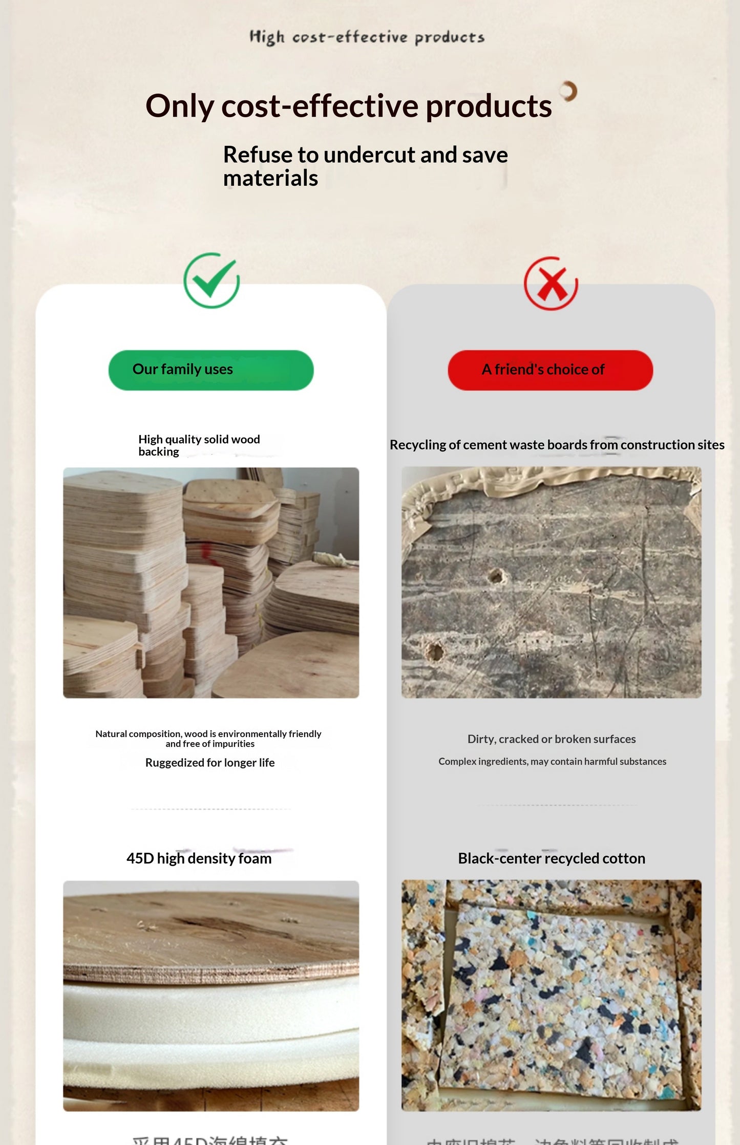 Medium walnut color simple home solid wood upholstery designer high-end restaurant makeup stool backless small apartment